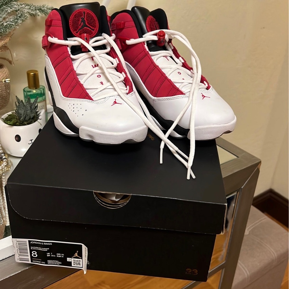 Nike Jordan 6 Rings White Black Carmine size US 8